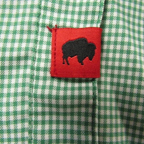 Mountain Khakis Shirt Mens Medium Green Gingham Check Passport EC Outdoor - Picture 11 of 13